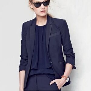 J. Crew Bi Stretch Tollegno 1900 Navy Blazer